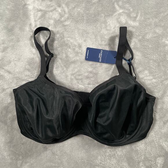 Fantasie Smoothing Bra Womens US 36GG Black Underwire Supportive Adjustable New - Picture 1 of 8